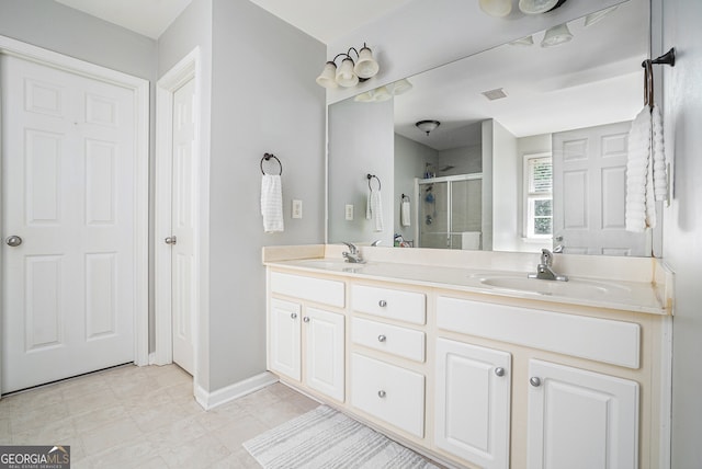 263 Chandler Ridge Dr, Douglasville, GA 30134 - full bath with a stall shower and double vanity