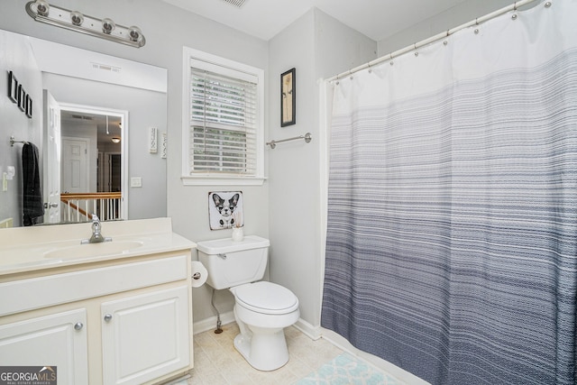 263 Chandler Ridge Dr, Douglasville, GA 30134 - full bath with vanity, tile patterned floors, and a shower with curtain