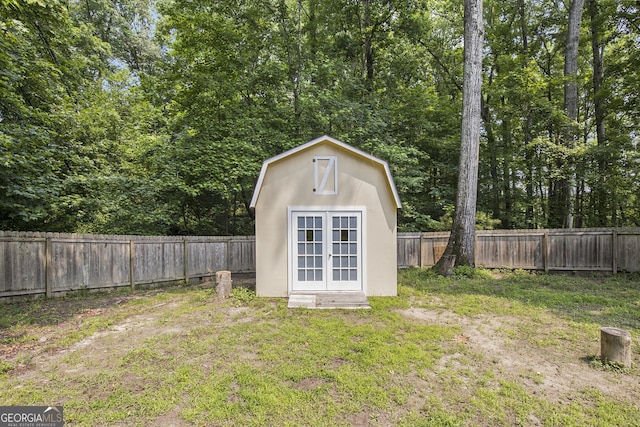 263 Chandler Ridge Dr, Douglasville, GA 30134 - view of shed with a fenced backyard