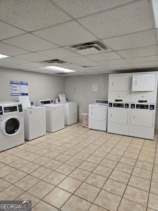 2479 Peachtree Rd NE Unit 902, Atlanta, GA 30305 - community laundry with stacked washer and clothes dryer and independent washer and dryer