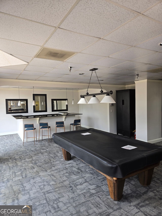 2479 Peachtree Rd NE Unit 902, Atlanta, GA 30305 - game room with pool table and carpet flooring