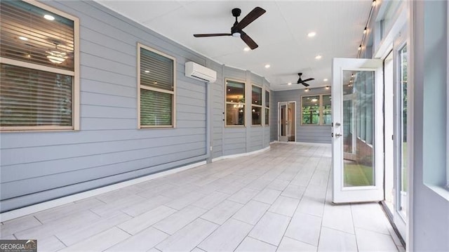 2040 Bloomfield Ct, Cumming, GA 30041 - view of patio / terrace featuring ceiling fan and an AC wall unit