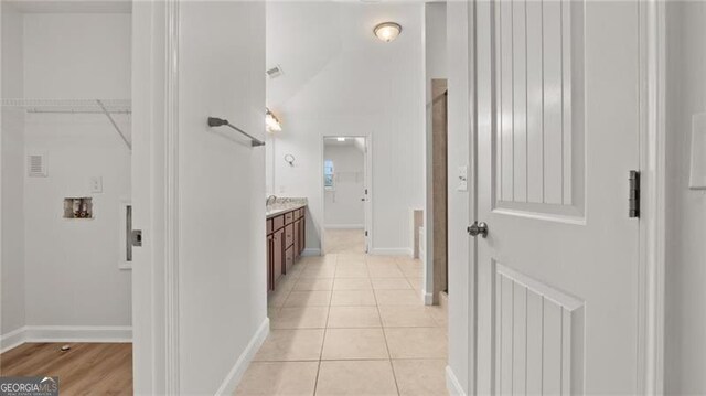 2040 Bloomfield Ct, Cumming, GA 30041 - full bathroom featuring vanity, baseboards, and tile patterned flooring
