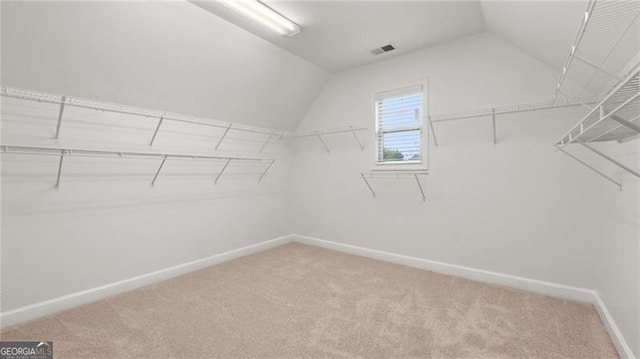 2040 Bloomfield Ct, Cumming, GA 30041 - spacious closet with vaulted ceiling and carpet flooring