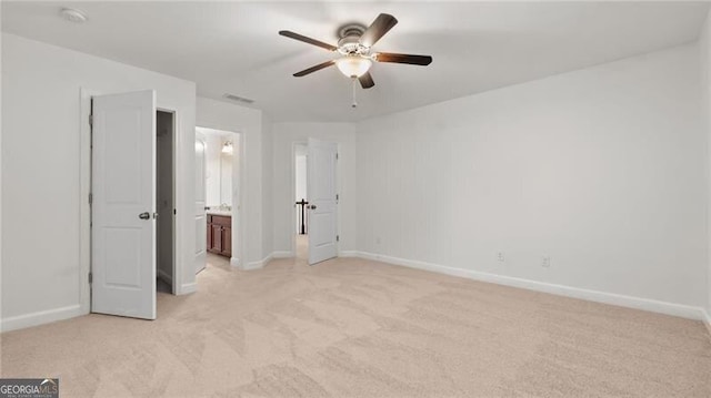 2040 Bloomfield Ct, Cumming, GA 30041 - unfurnished bedroom with light colored carpet, baseboards, and ensuite bathroom