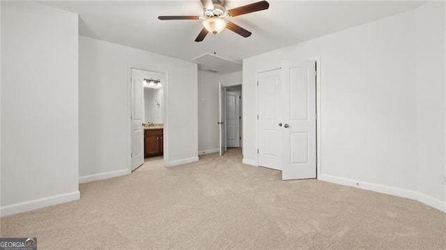 2040 Bloomfield Ct, Cumming, GA 30041 - unfurnished bedroom with light colored carpet, baseboards, and connected bathroom