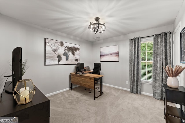 1504 Oglethorpe Dr, Suwanee, GA 30024 - home office with light colored carpet and baseboards