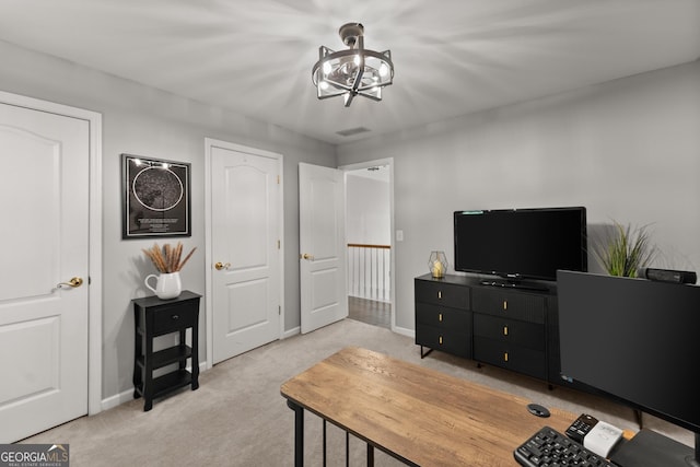1504 Oglethorpe Dr, Suwanee, GA 30024 - living area featuring light colored carpet and baseboards