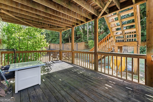 1504 Oglethorpe Dr, Suwanee, GA 30024 - view of wooden terrace