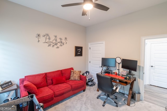 5490 Bent Grass Way, Douglasville, GA 30135 - home office with ceiling fan
