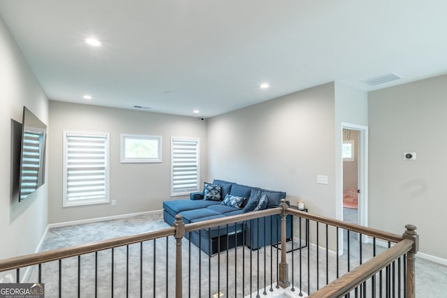 5490 Bent Grass Way, Douglasville, GA 30135 - carpeted living area featuring recessed lighting and baseboards