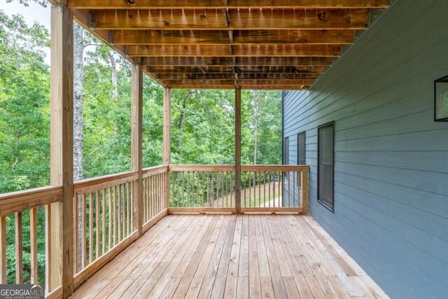 5490 Bent Grass Way, Douglasville, GA 30135 - view of wooden deck