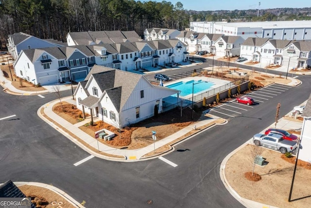 2133 Kirkham Way, Kennesaw, GA 30152 - aerial view of residential area with a pool area
