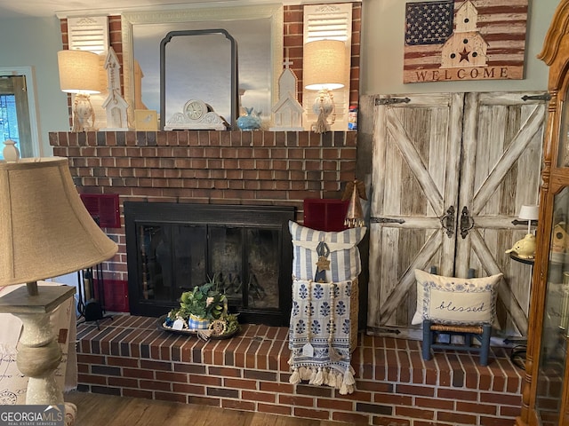 118 Duvall Dr, Stockbridge, GA 30281 - detailed view of a brick fireplace