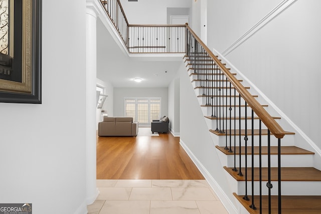 3280 Stillhouse Ln SE Unit 410, Atlanta, GA 30339 - staircase with baseboards