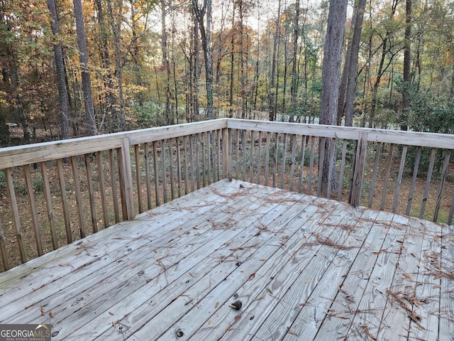 1751 Brindle Ln, Macon, GA 31220 - wooden deck with a forest view