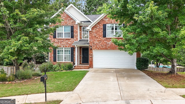 2009 Parador Aly, Mcdonough, GA 30253 - traditional-style house with driveway, brick siding, a garage, and a shingled roof