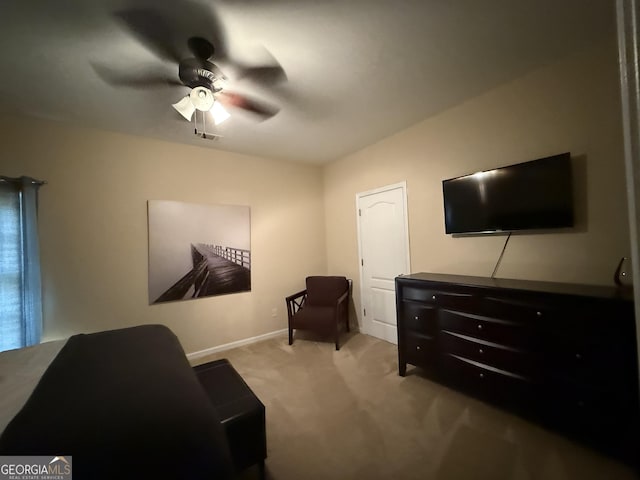 3205 Anneewakee Falls Parkway, Douglasville, GA 30135 - living area featuring ceiling fan and carpet