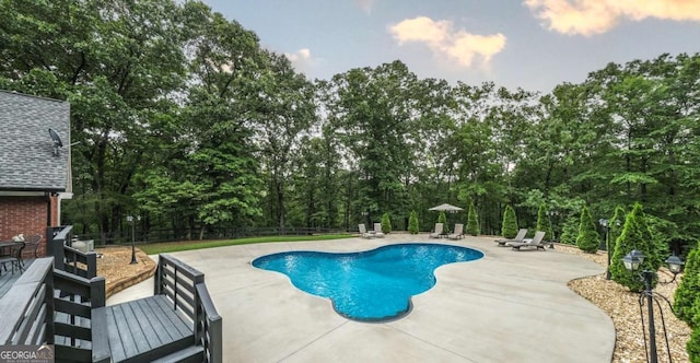 180 Mountain Path, Rockmart, GA 30153 - view of pool featuring a patio and view of scattered trees