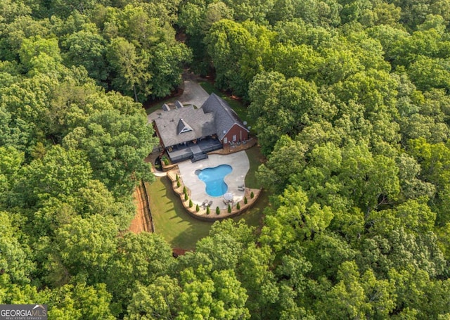 180 Mountain Path, Rockmart, GA 30153 - view of property location with a heavily wooded area and a pool
