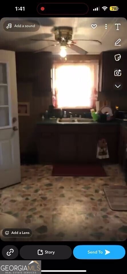 1963 Antioch Church Rd, Eastman, GA 31023 - bathroom with ceiling fan and a sink