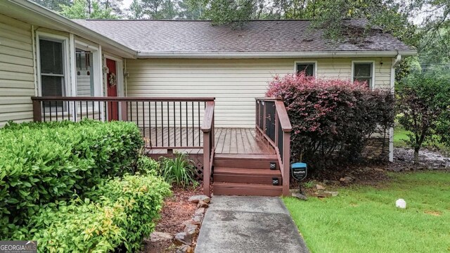 4845 Willow St, Acworth, GA 30101 - view of wooden deck