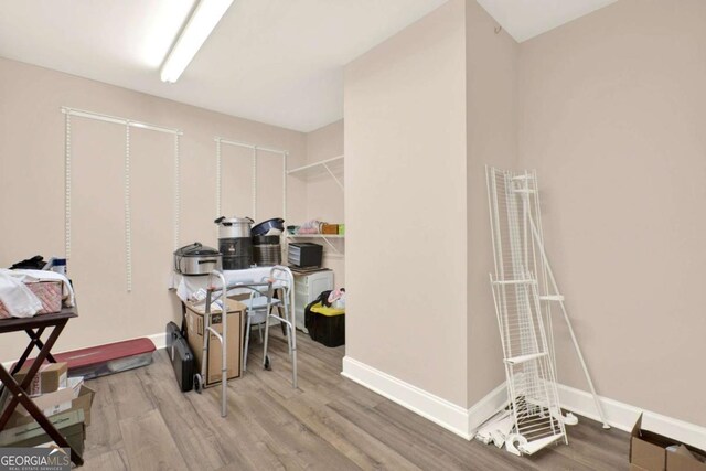 4845 Willow St, Acworth, GA 30101 - office area with wood finished floors and baseboards