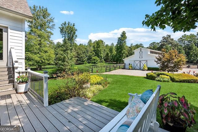206 Savanna Estates Ct, Canton, GA 30115 - deck with an outdoor structure and a barn