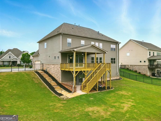 847 Rolling Hl, Kennesaw, GA 30152 - rear view of house featuring stairs and a deck