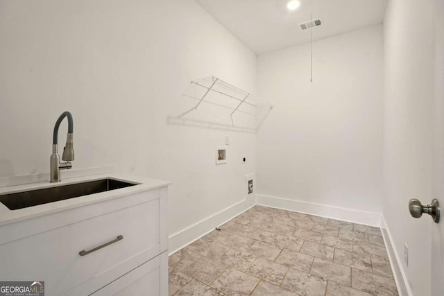 847 Rolling Hl, Kennesaw, GA 30152 - laundry area with electric dryer hookup, baseboards, hookup for a washing machine, and cabinet space