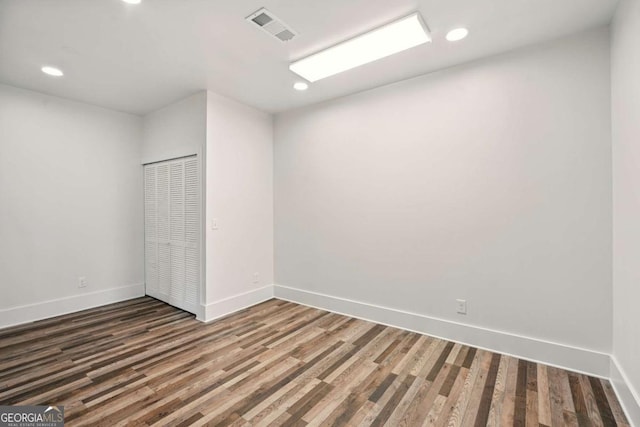 847 Rolling Hl, Kennesaw, GA 30152 - unfurnished room with baseboards, wood finished floors, and recessed lighting