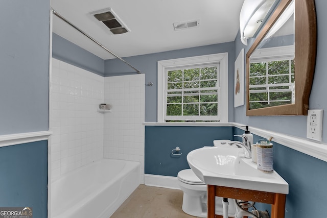 2596 Midway Rd, Decatur, GA 30030 - bathroom with toilet, bathing tub / shower combination, and vanity