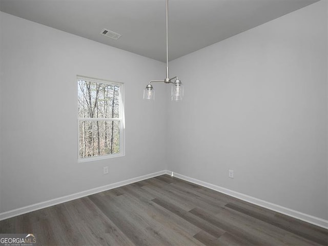 250 Shawnee Trl, Dallas, GA 30157 - unfurnished dining area with dark wood-style floors and baseboards