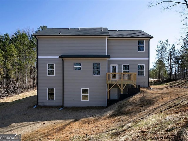 250 Shawnee Trl, Dallas, GA 30157 - back of house featuring a wooden deck
