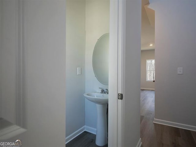 250 Shawnee Trl, Dallas, GA 30157 - bathroom with wood finished floors and recessed lighting