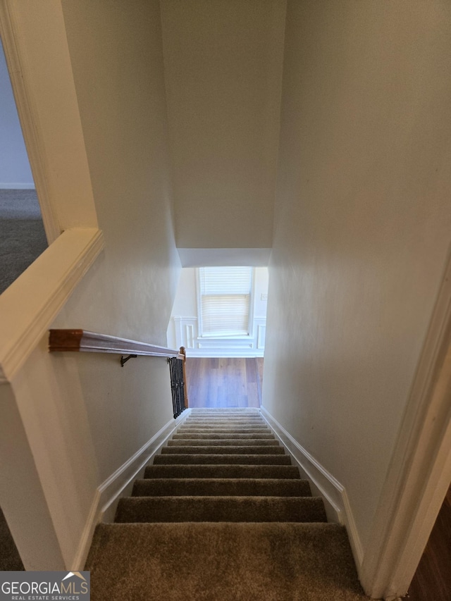 3613 Tinsley Way, Atlanta, GA 30331 - stairs featuring carpet floors and baseboards