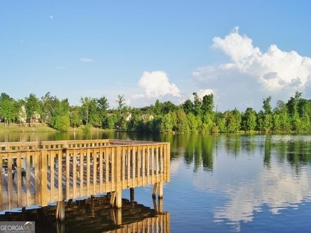 149 Horizon Hl, Newnan, GA 30265 - dock featuring a water view and a wooded view