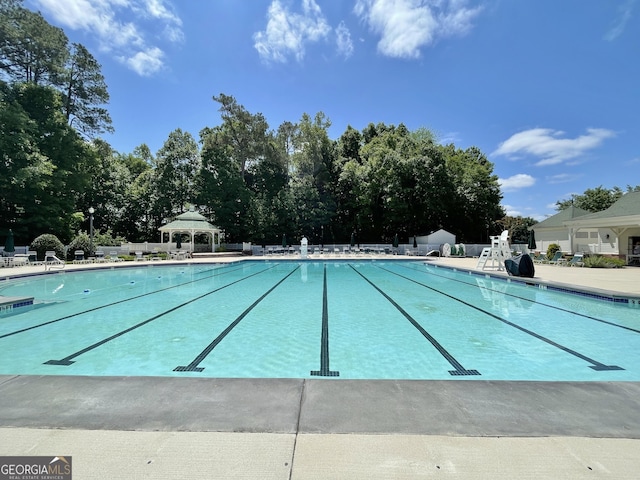 149 Horizon Hl, Newnan, GA 30265 - community pool featuring a gazebo and a patio area