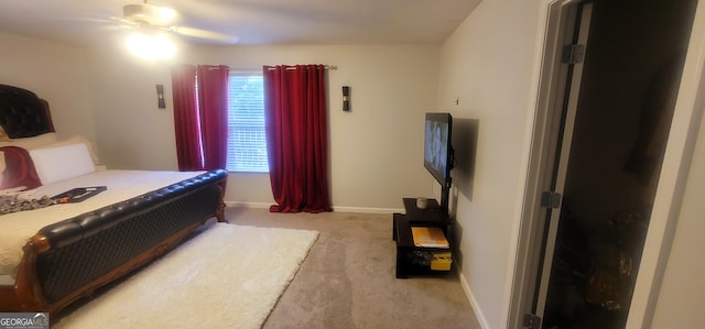 5719 Singlebriar Ct, Norcross, GA 30093 - bedroom with carpet, baseboards, and ceiling fan