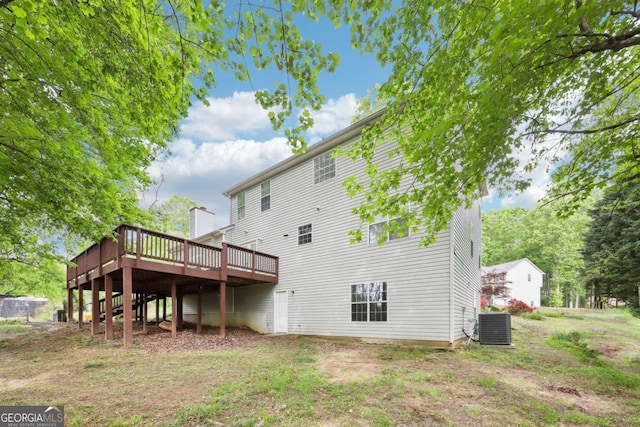 6230 Lillie Ln, Cumming, GA 30040 - rear view of property featuring a deck and cooling unit