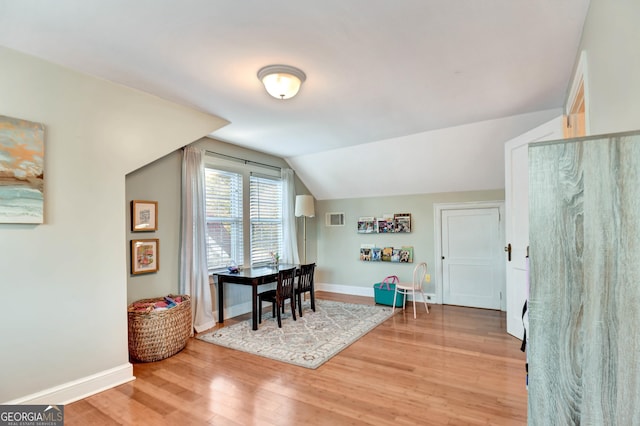 570 Southview Dr, Athens, GA 30605 - office with light wood-style flooring, baseboards, and lofted ceiling