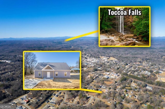 30 Moore Ave, Toccoa, GA 30577 - aerial view of property and surrounding area featuring property boundaries highlighted