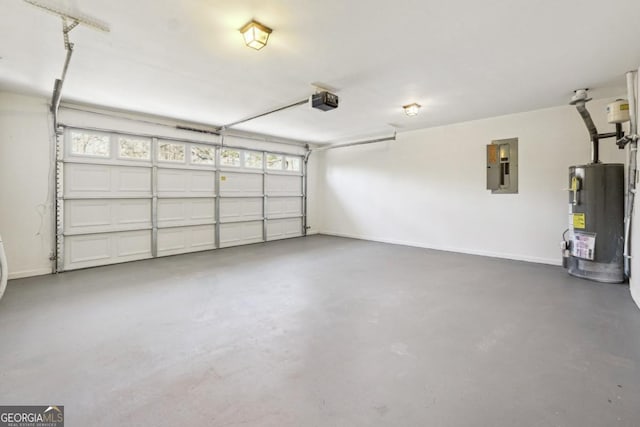 20 Trace Ct, Covington, GA 30016 - garage featuring gas water heater, electric panel, and a garage door opener
