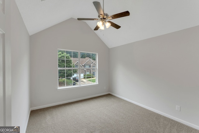 907 Brisley Cir, Hampton, GA 30228 - carpeted empty room featuring ceiling fan and lofted ceiling