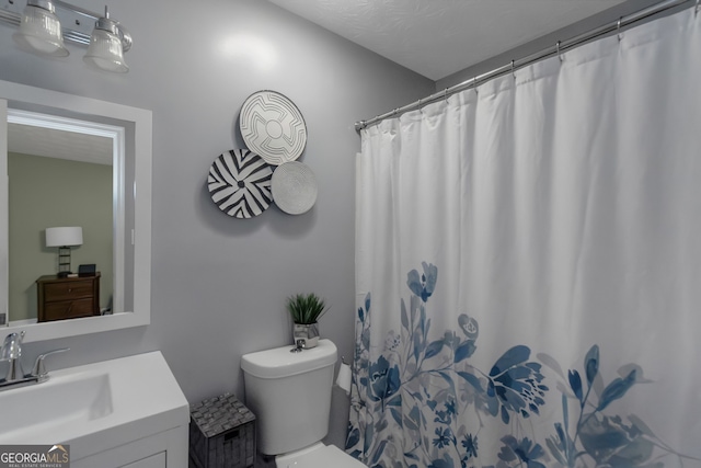 3823 Rock Hollow Ct, Conley, GA 30288 - bathroom with vanity and a shower with shower curtain