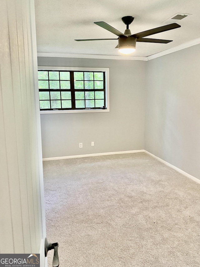 5 Red Fox Dr SW, Rome, GA 30165 - carpeted spare room with ceiling fan, ornamental molding, and baseboards