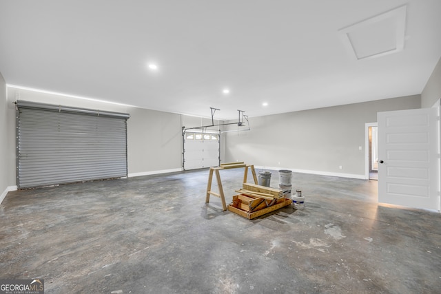 3689 Anderson Hwy, Hartwell, GA 30643 - garage with baseboards and recessed lighting