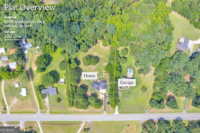 3689 Anderson Hwy, Hartwell, GA 30643 - aerial overview of property's location