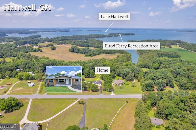 3689 Anderson Hwy, Hartwell, GA 30643 - aerial view of a nearby body of water