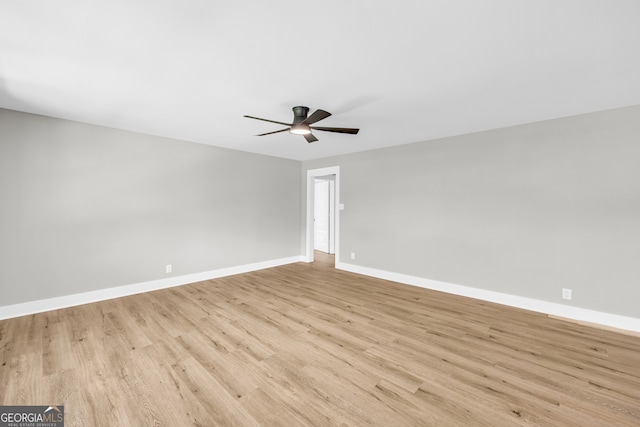 3689 Anderson Hwy, Hartwell, GA 30643 - unfurnished room featuring wood finished floors, a ceiling fan, and baseboards